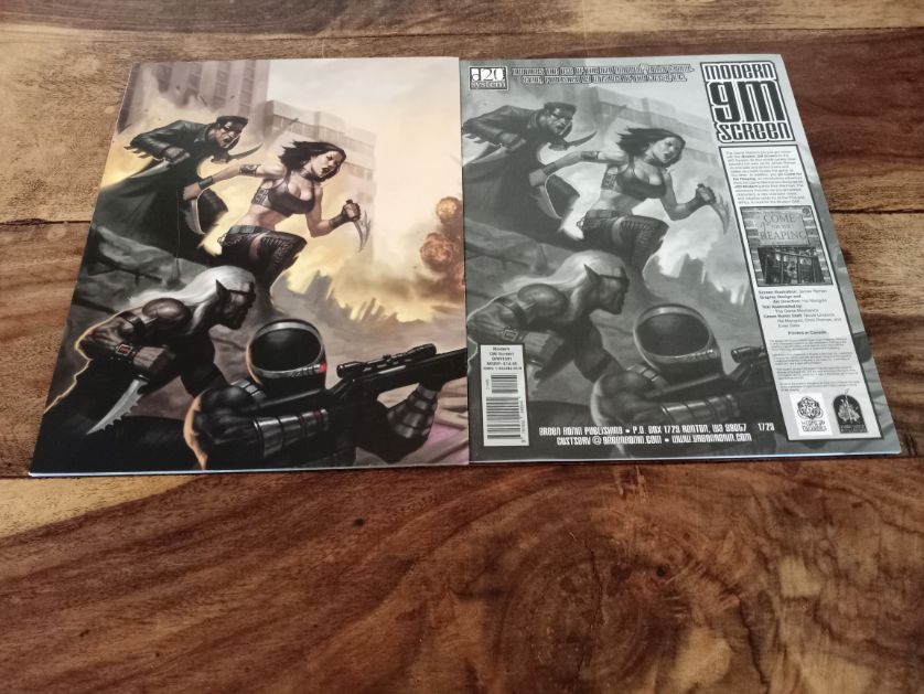 d20 Modern Game Master's Screen and Game Mechanics Green Ronin