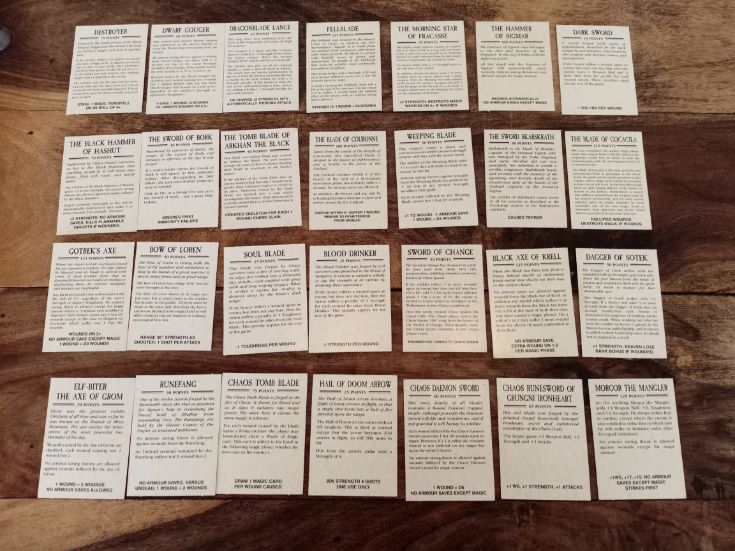 Warhammer Fantasy Magic Item Cards #28 Games Workshop