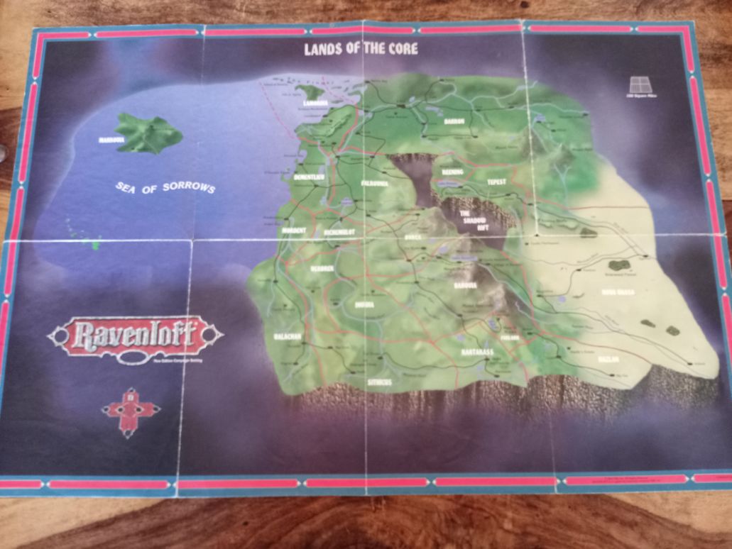 Ravenloft Campaign Setting Map TSR 1108 AD&D 1994