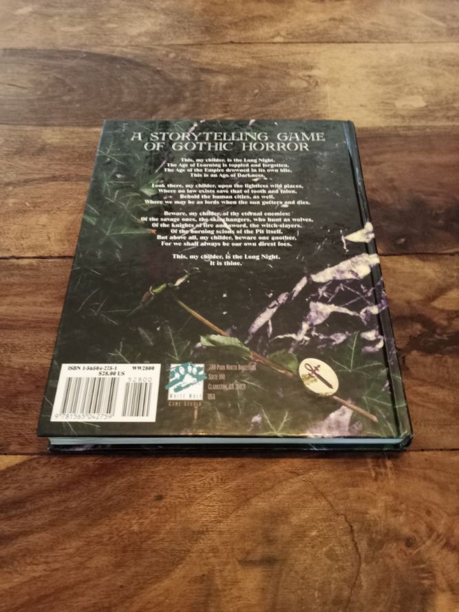 Vampire The Dark Ages Core Rulebook Hardcover WW2800 White Wolf 1997