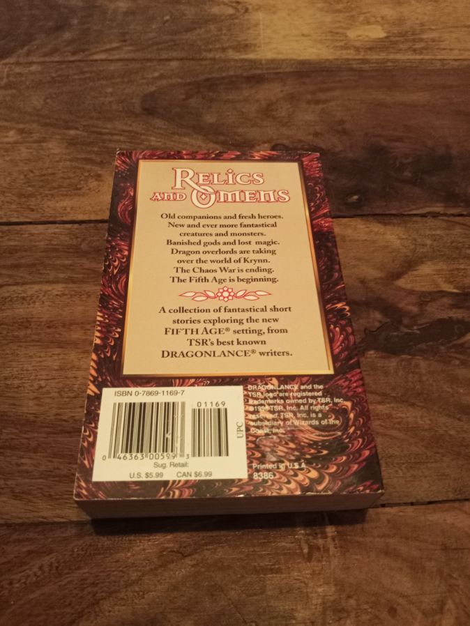 Dragonlance Relics and Omens - Tales of the Fifth Age #1 Tracy Hickman, Margaret Weis TSR 1998