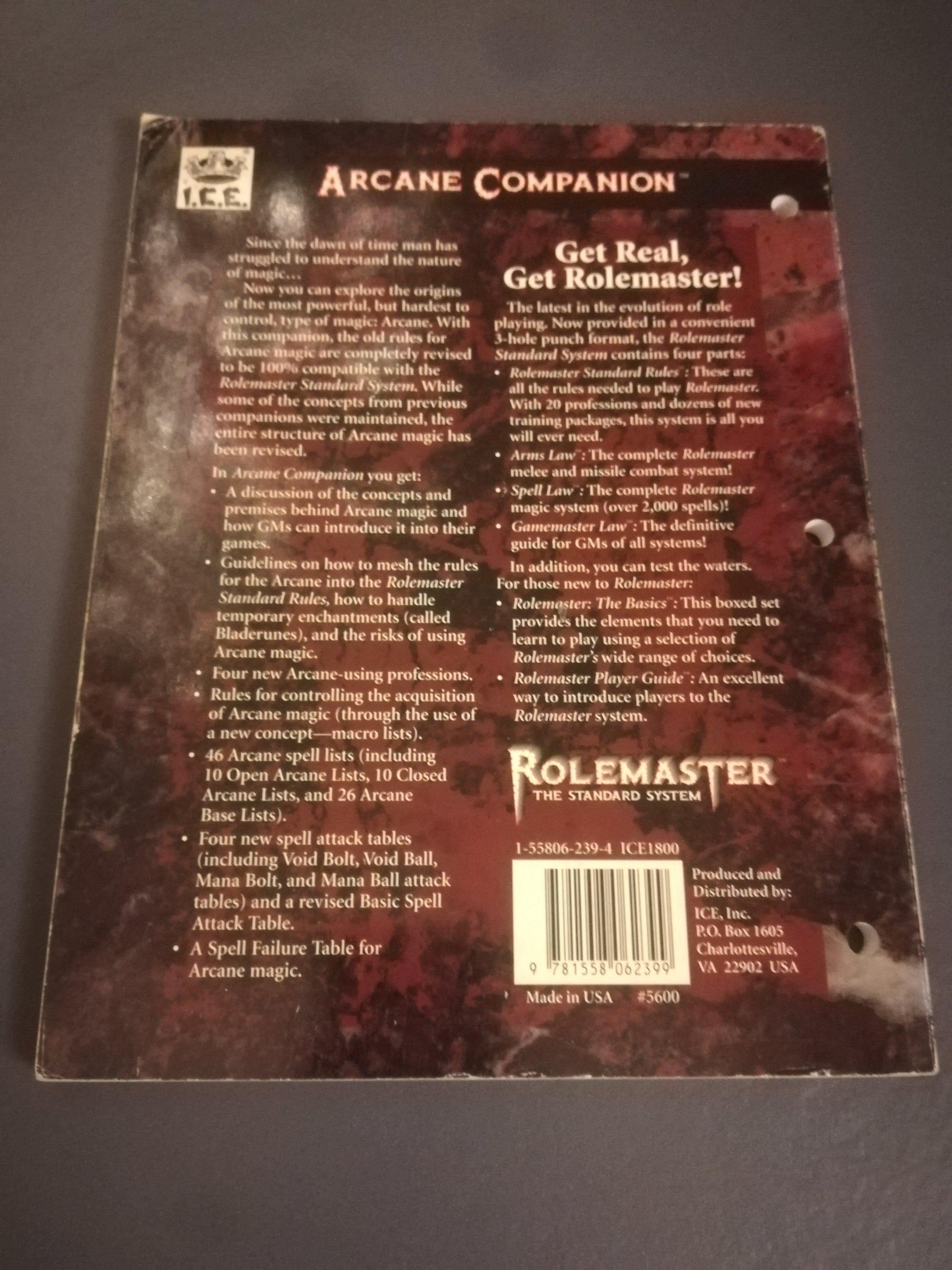 Rolemaster Arcane Companion books AllRoleplaying.com