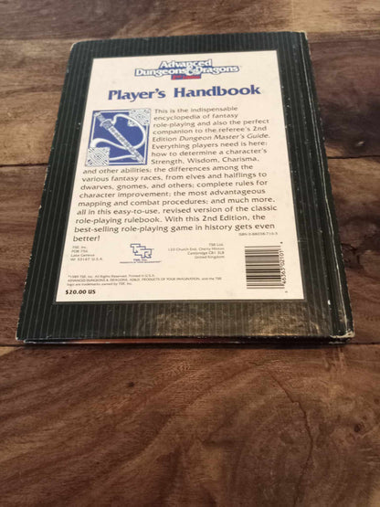 Dungeons and Dragons Player's Handbook TSR 2101 AD&D 1989