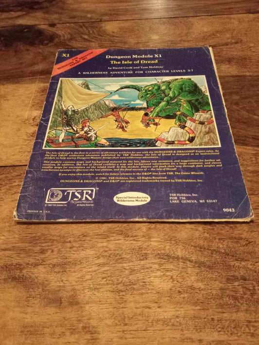 Dungeons & Dragons Dungeon Module X1 The Isle of Dread D&D 9043 #1 TSR 1981