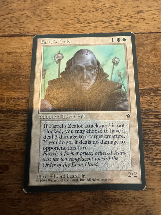 Magic The Gathering Farrel's Zealot Fallen Empires - AllRoleplaying.com