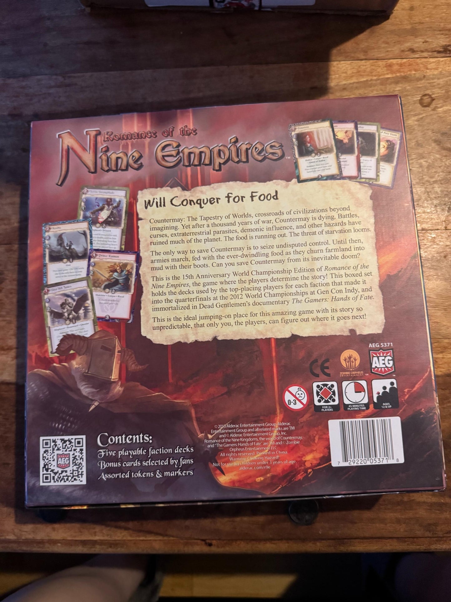 Romance of the Nine Empires NEW 15th Anniversary World Championship Ed. AEG