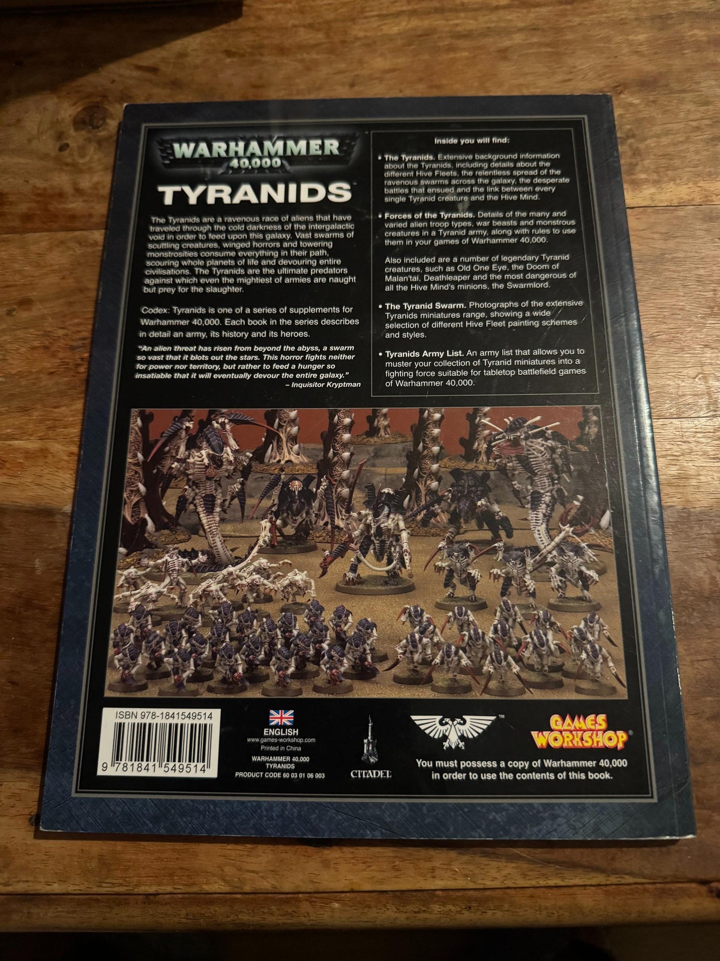 Warhammer 40K Tyranids Codex Games Workshop 2009
