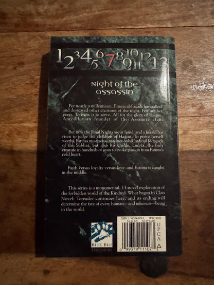 Vampire The Masquerade Clan Novel Assamite #7 World of Darkness White Wolf 1999