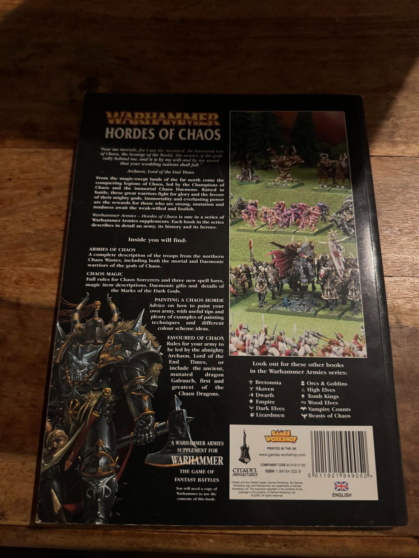 Warhammer Hordes of Chaos 6th Ed Warhammer Fantasy Games Workshop