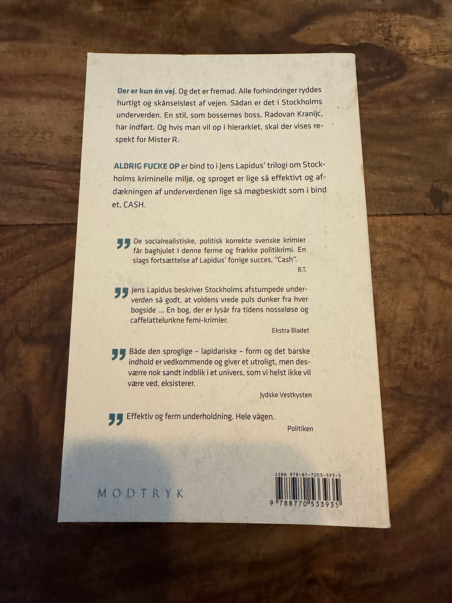 Aldrig fucke op Jens Lapidus