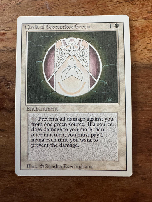Magic The Gathering Circle of Protection: Green 3rd
