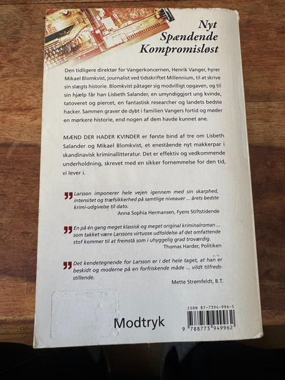 Mænd der hader kvinder Stieg Larsson Modtryk 2015