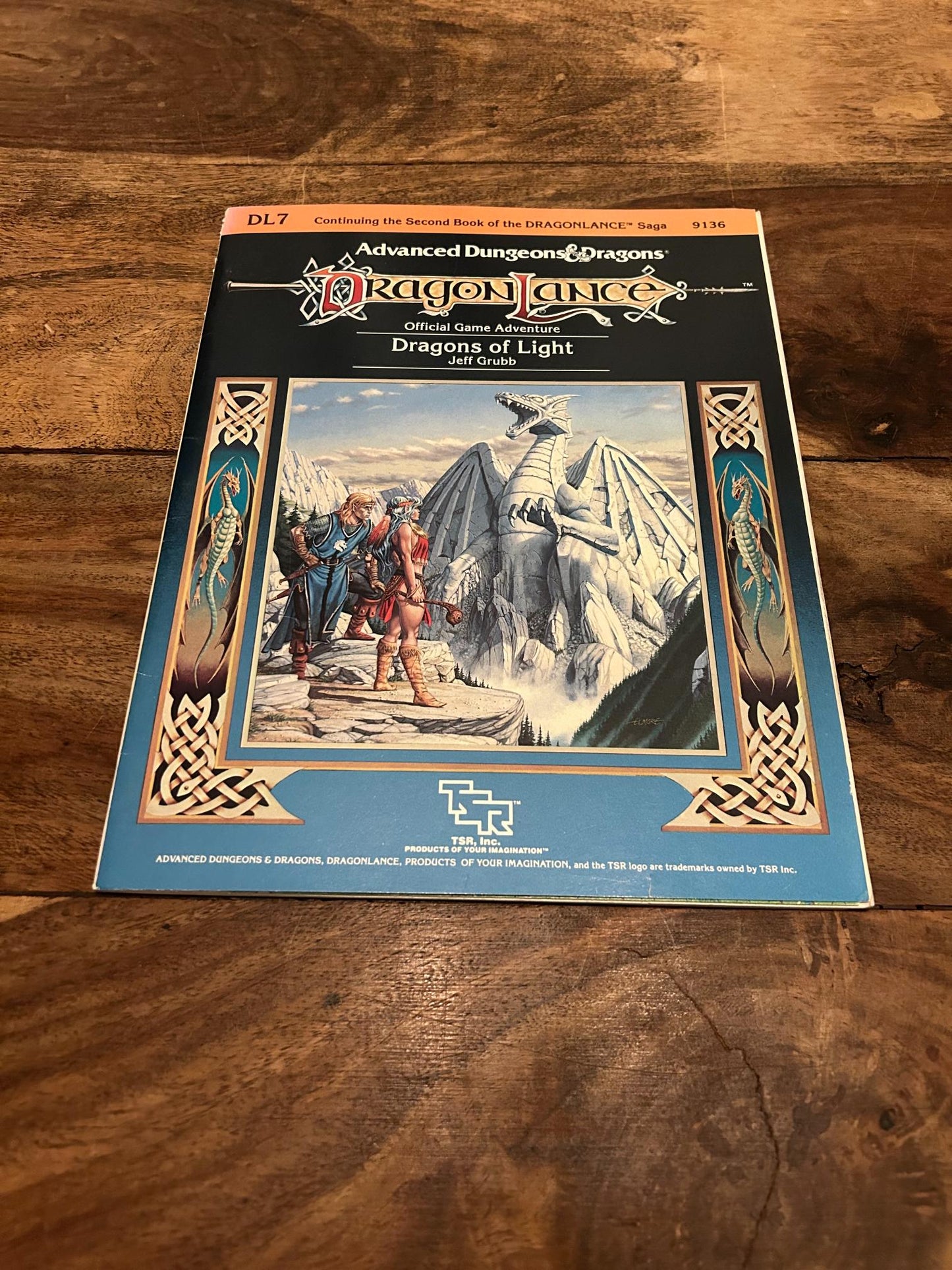 Dragonlance Dragons of Light DL7 With Map TSR 9136 AD&D 1985