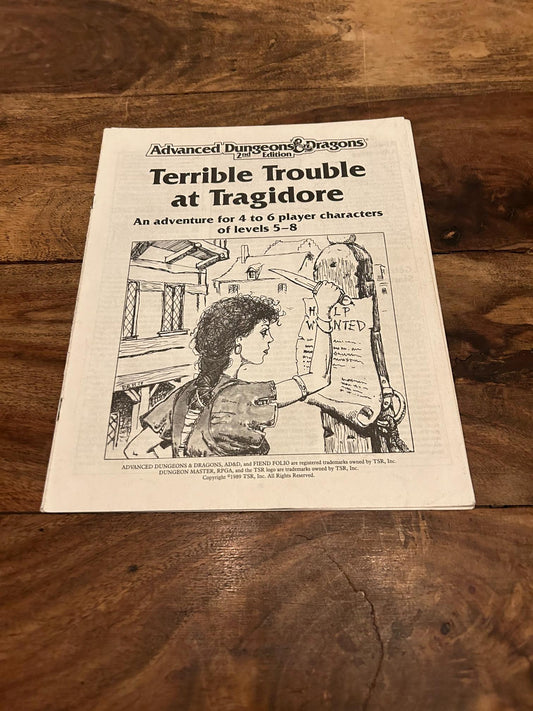 Terrible Trouble at Tragidore Adventure booklet Dungeons & Dragons TSR 1989