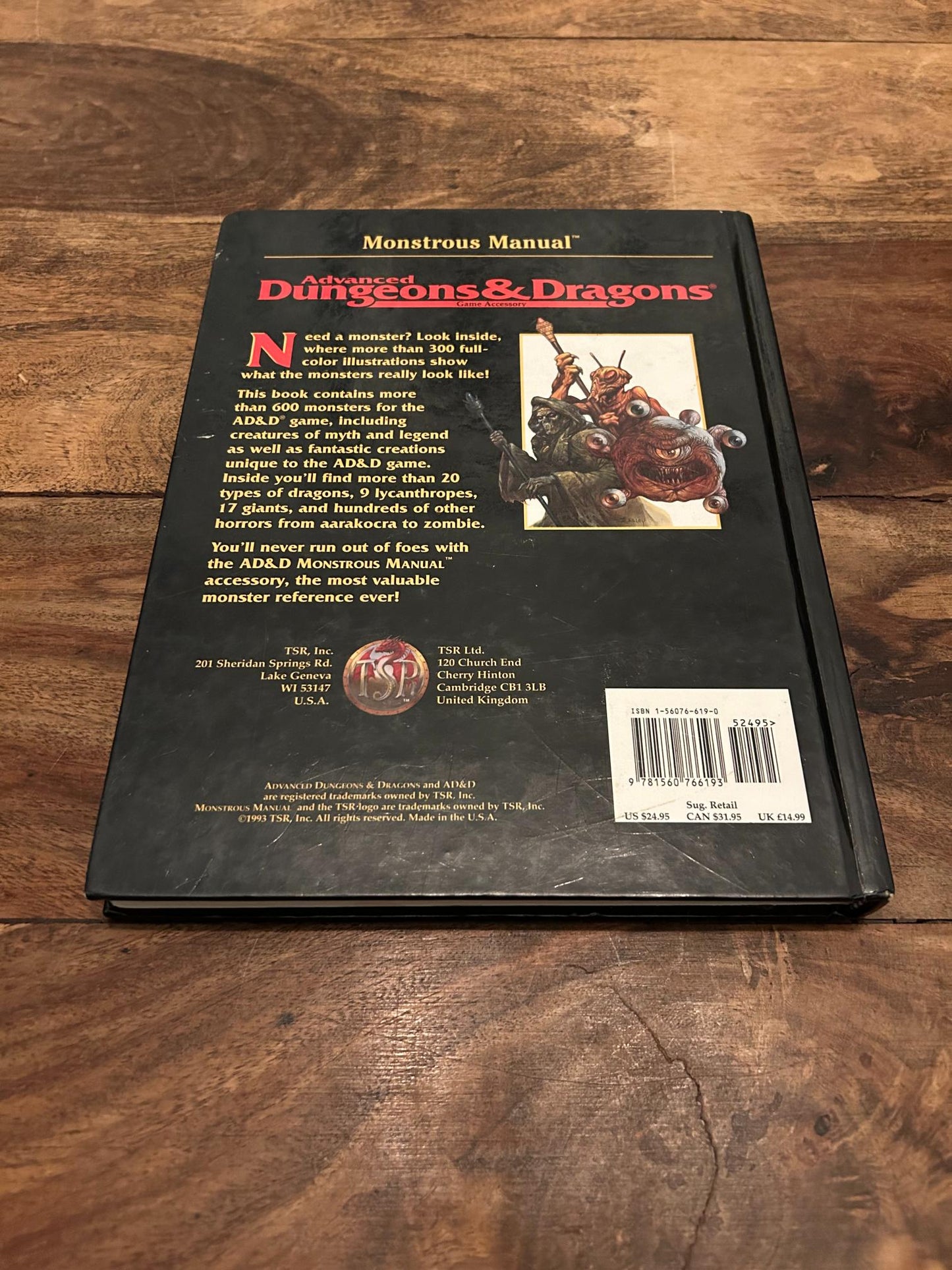 Advanced Dungeons & Dragons Monstrous Manual TSR 2140 AD&D 1993