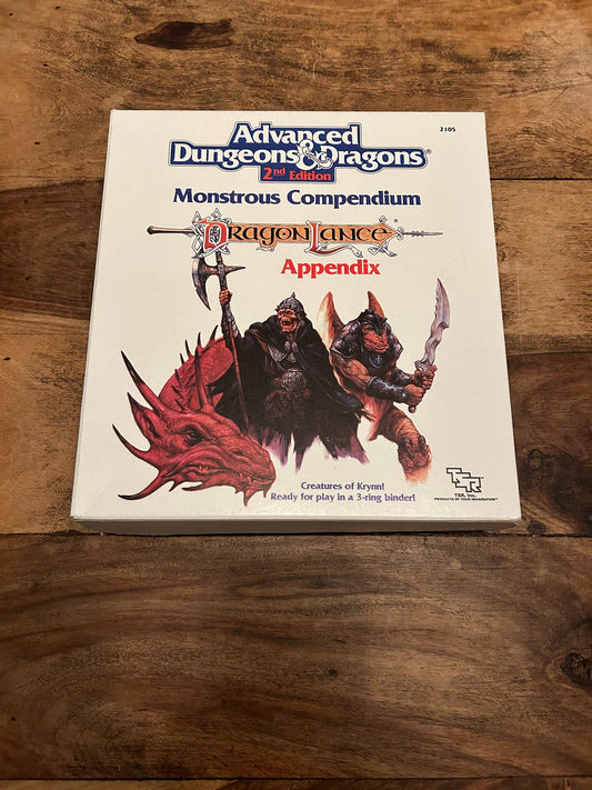 AD&D Monstrous Compendium Dragonlance Appendix TSR 2105 AD&D 2nd ed MC4 TSR 1990