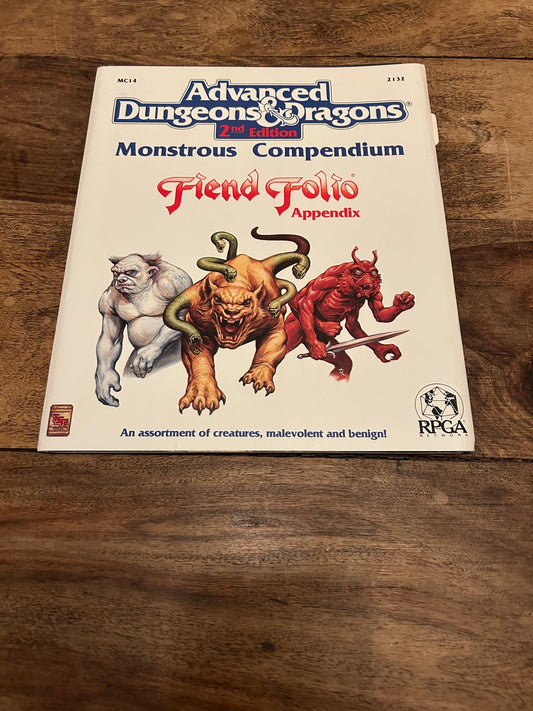 AD&D Monstrous Compendium Fiend Folio Appendix TSR 2132 AD&D 2nd ed MC2 1992