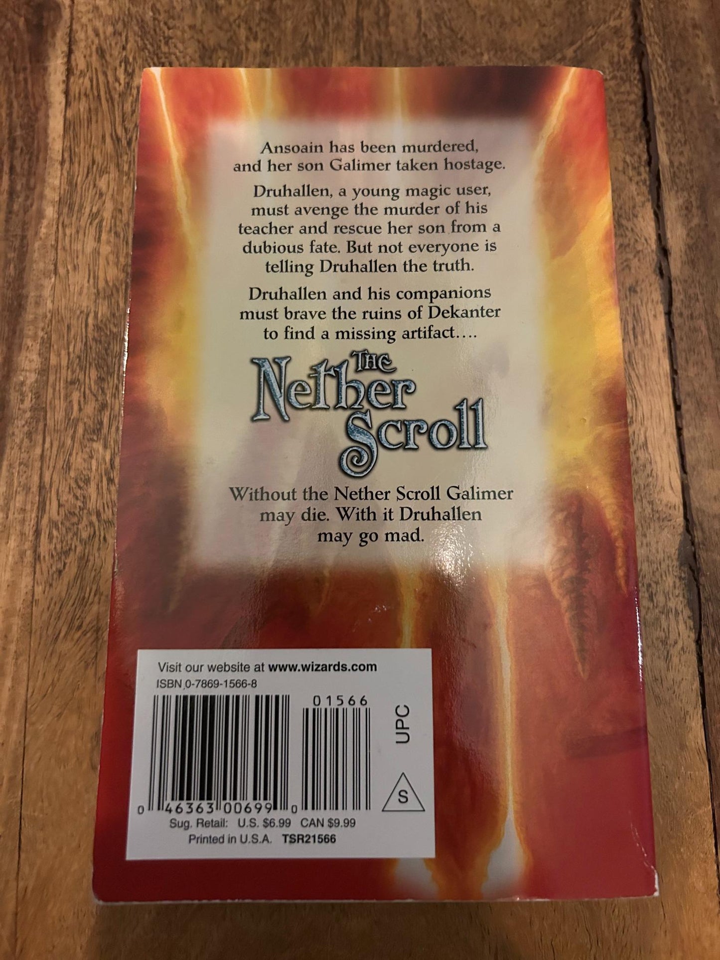 Forgotten Realms The Nether Scroll Lost Empires #4 Wizards of the Coast 2000