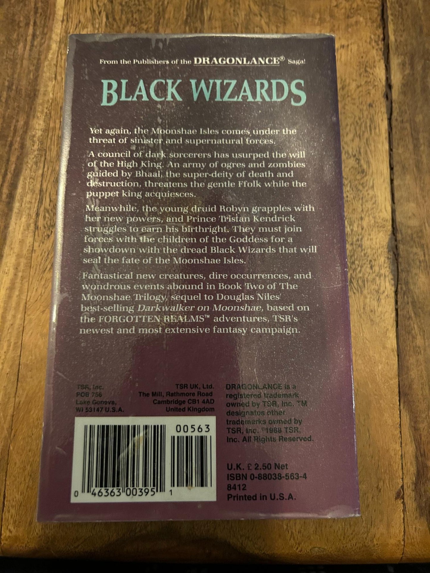 Forgotten Realms Black Wizards The Moonshae Trilogy #2 TSR 1988