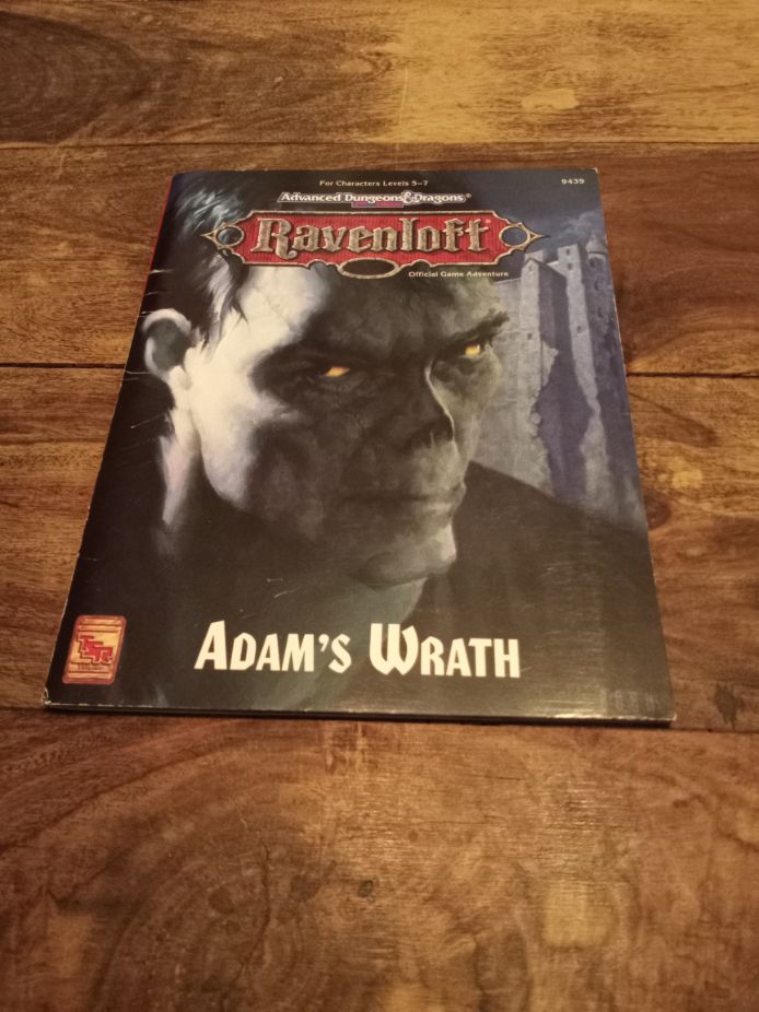 Ravenloft Adam's Wrath With Map TSR 9439 AD&D 1994