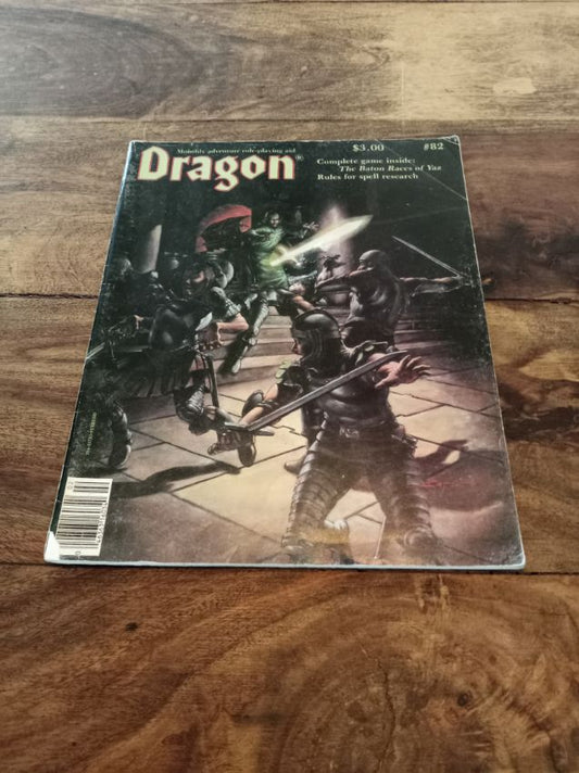 Dragon Magazine #82 With Baton Races of Yaz February 1984 TSR AD&D