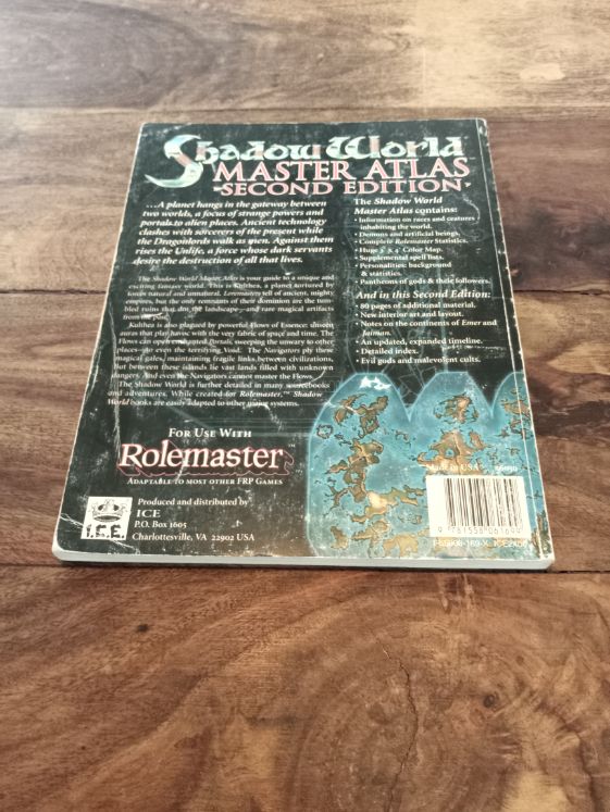 Shadow World Master Atlas 2nd Ed I.C.E. 6050 Rolemaster 1992