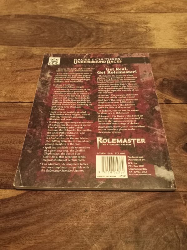 Rolemaster Races Rolemaster Underground Races I.C.E. 1996 – AllRoleplaying.com