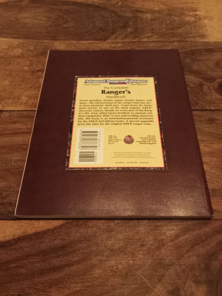 AD&D The Complete Ranger's Handbook TSR 1994