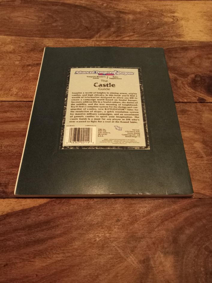 The Castle Guide Advanced Dungeons Dragons TSR 2114 AD&D 1990