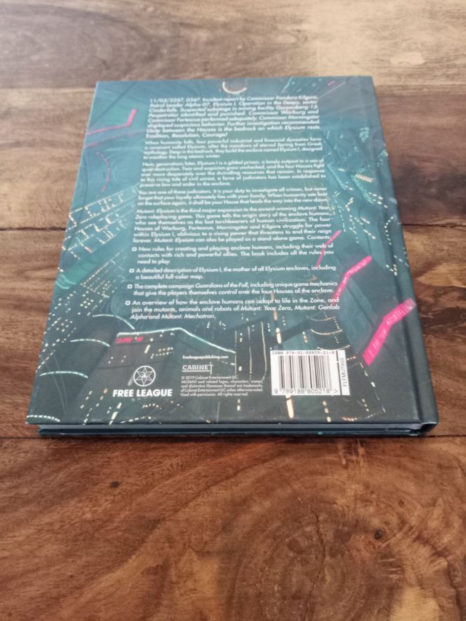 Mutant Year Zero Elysium Hardcover Modiphius Entertainment 2019