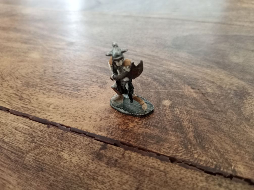 Prince August Skeleton With Sword and Shield Metal Miniatures