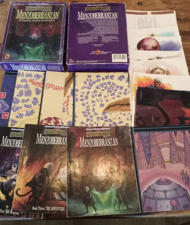 Forgotten Realms Menzoberranzan Box Set Complete TSR 1083 AD&D 