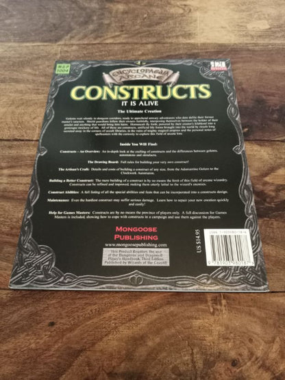 Constructs It Is Alive Encyclopaedia Arcane d20 Mongoose Publishing 2002