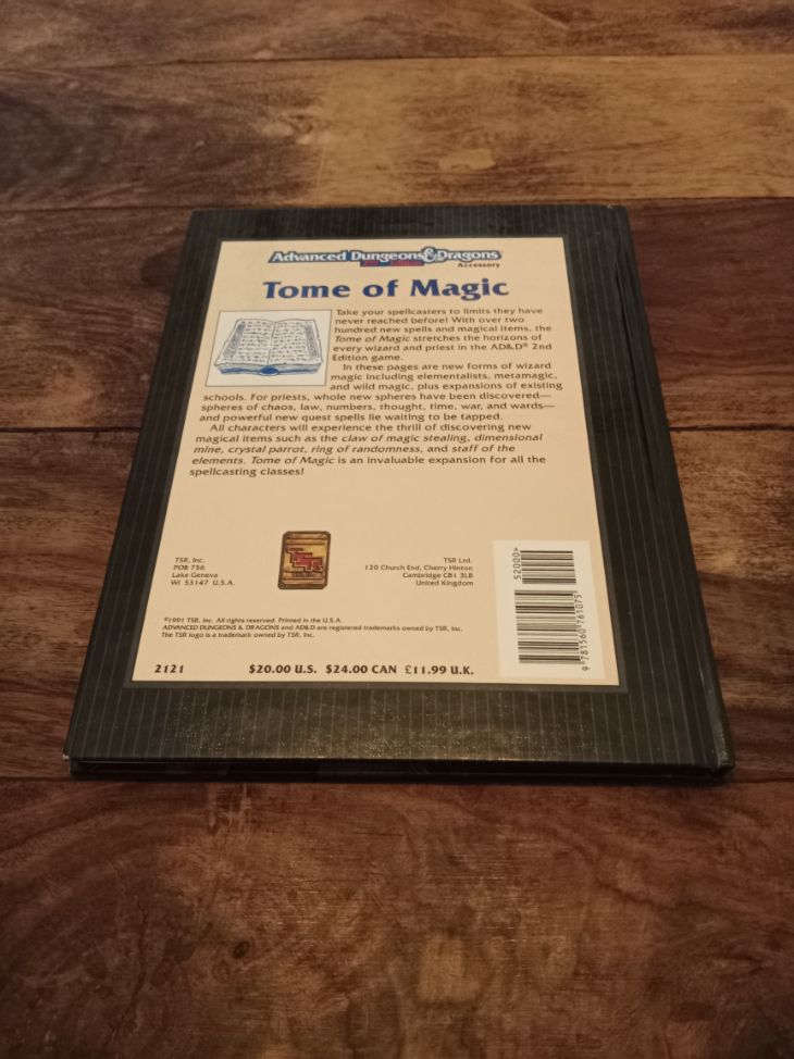 AD&D Tome Of Magic Hardcover Advanced Dungeons & Dragons TSR 2121 AD&D 1991