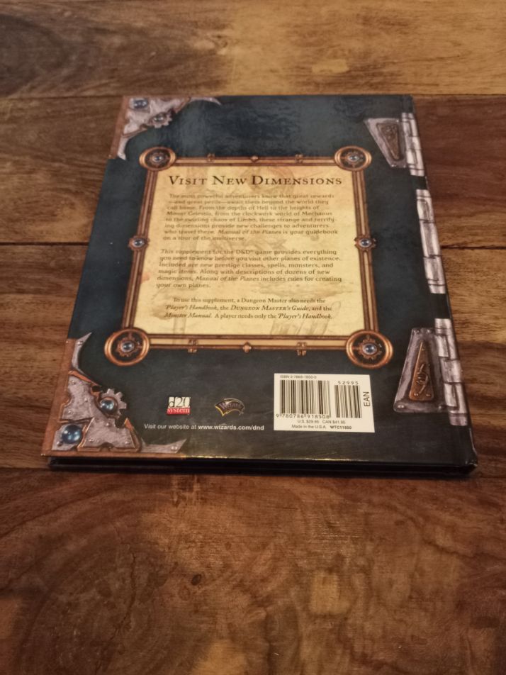 Dungeons & Dragons Manual of the Planes Wizards of the Coast 2001