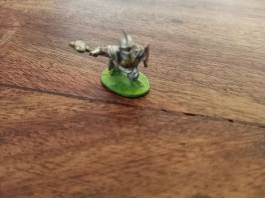 Dwarf Miniature With Platemail & Mace Metal