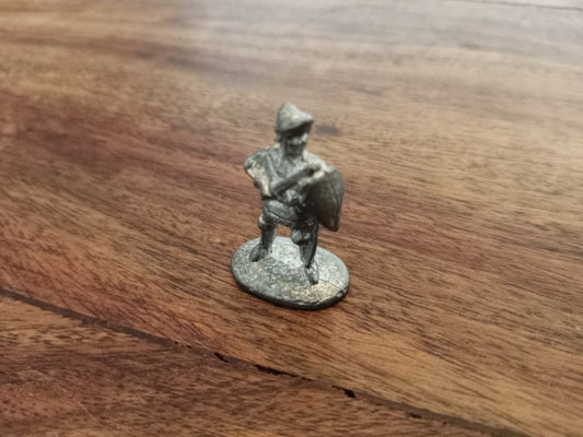 Fighter with Sword and Shield Metal Miniature