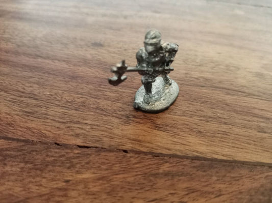 Fighter with Polearm Metal Miniature