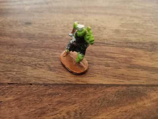 Orc Fighter With Mace Metal Miniature