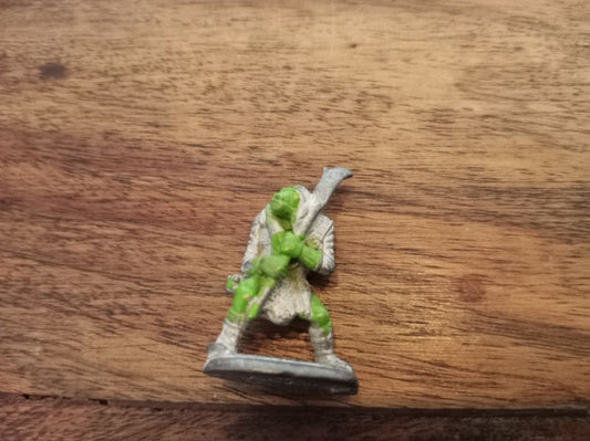 Orc Fighter With Polearm Metal Miniature