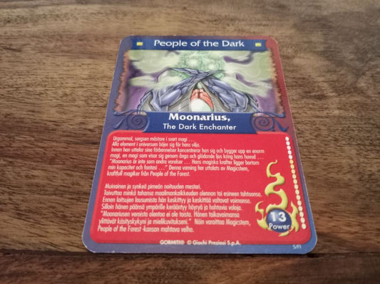Gormiti Moonarius The Dark Enchanter Card Third Series III