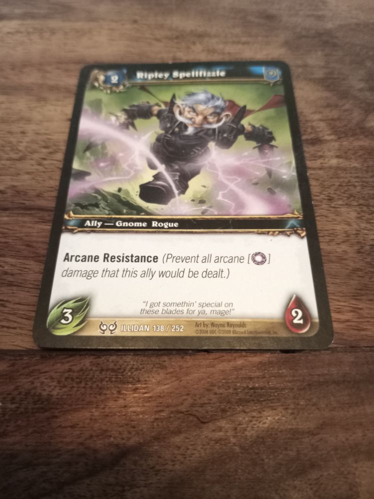 World of Warcraft Ripley Illidan Trading Card