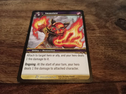 World of Warcraft Immolate Outland Trading Card