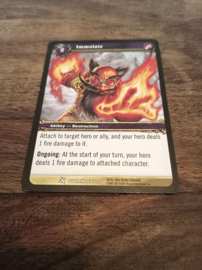 World of Warcraft Immolate Outland Trading Card