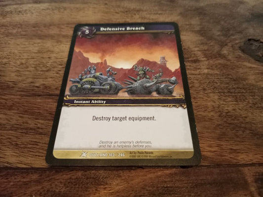 World of Warcraft Defensive Breach Outland Trading Card