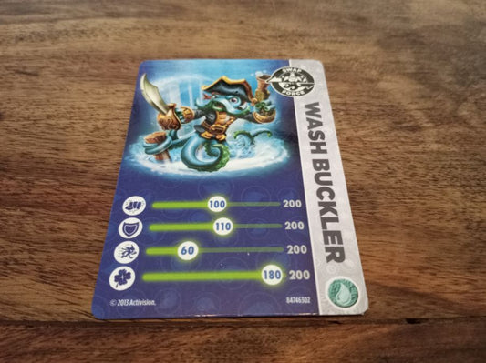 Skylanders Wash Buckler Trading Cards