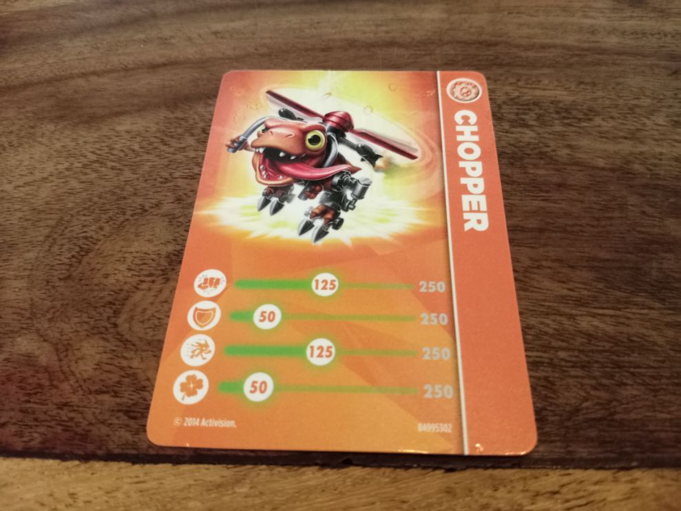 Skylanders Chopper Trading Cards