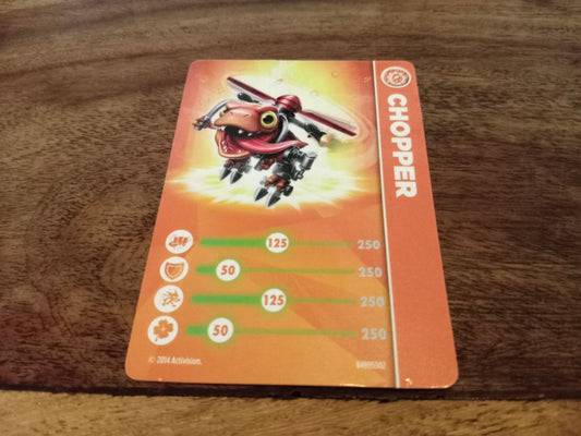 Skylanders Chopper Trading Cards