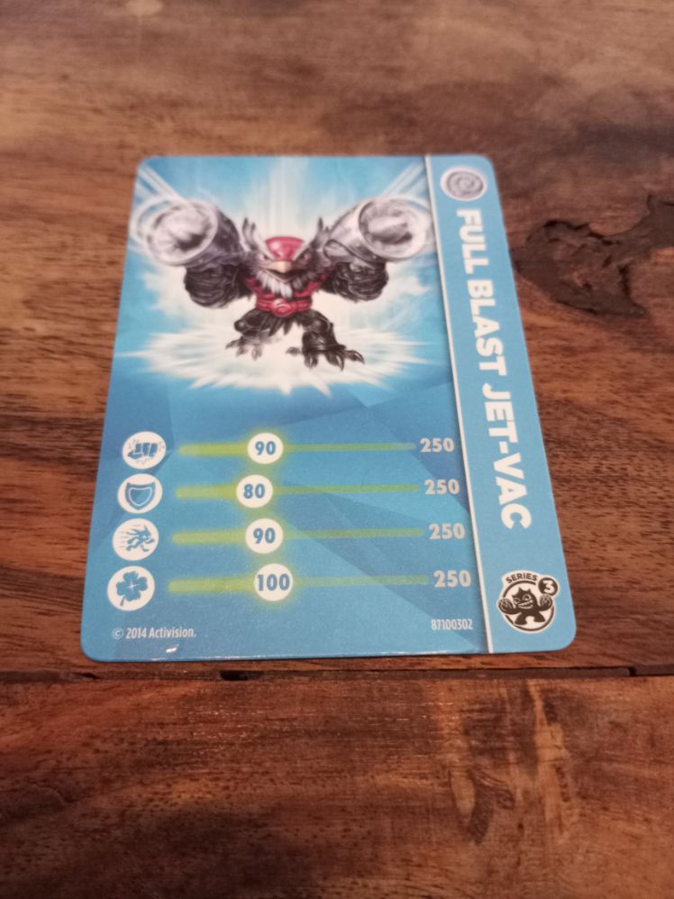 Skylanders Full Blast Jet-Vac Trading Cards