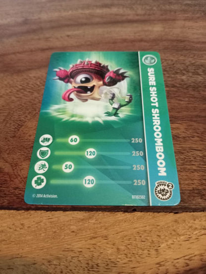 Skylanders Sure Shot Shroomboom Trading Cards